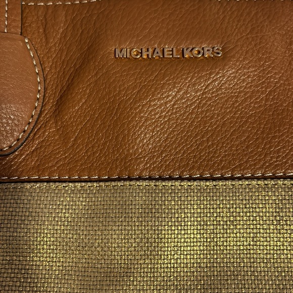 Michael Kors leather Brown & shimmering bronze hand bag - Picture 2 of 6